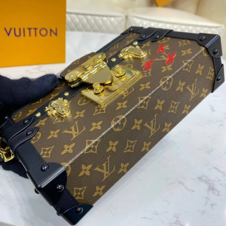 Replica bags lv Strap dro Louis Vuitton Monogram Petite Malle Gold Hardware