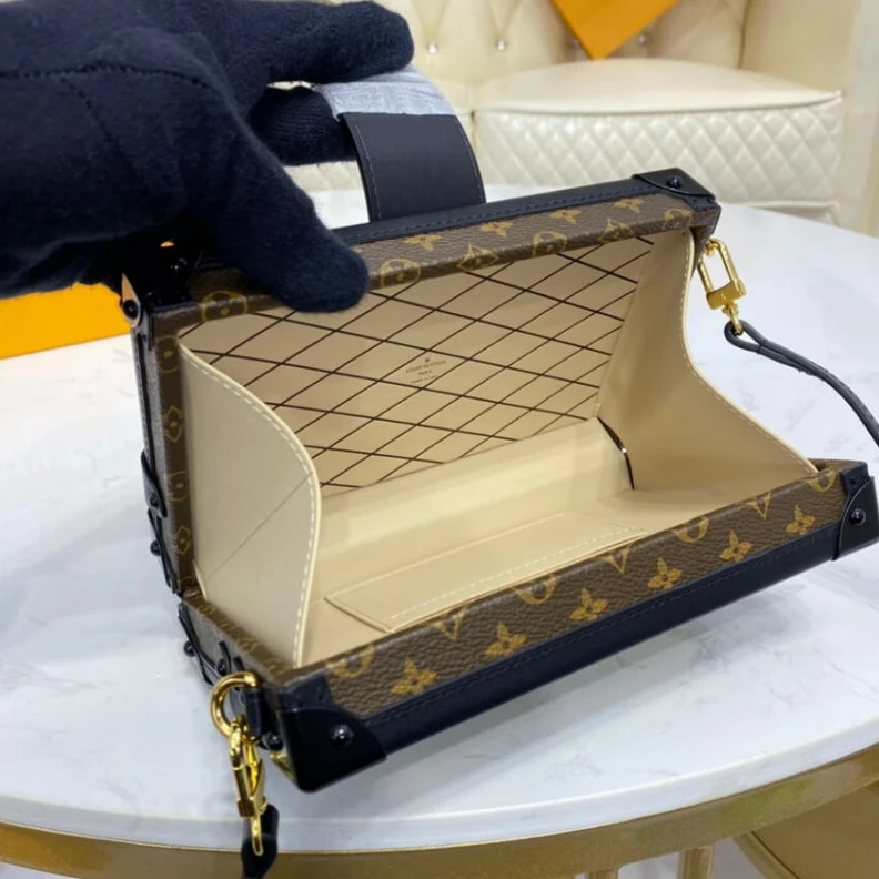 Replica bags lv Strap dro Louis Vuitton Monogram Petite Malle Gold Hardware