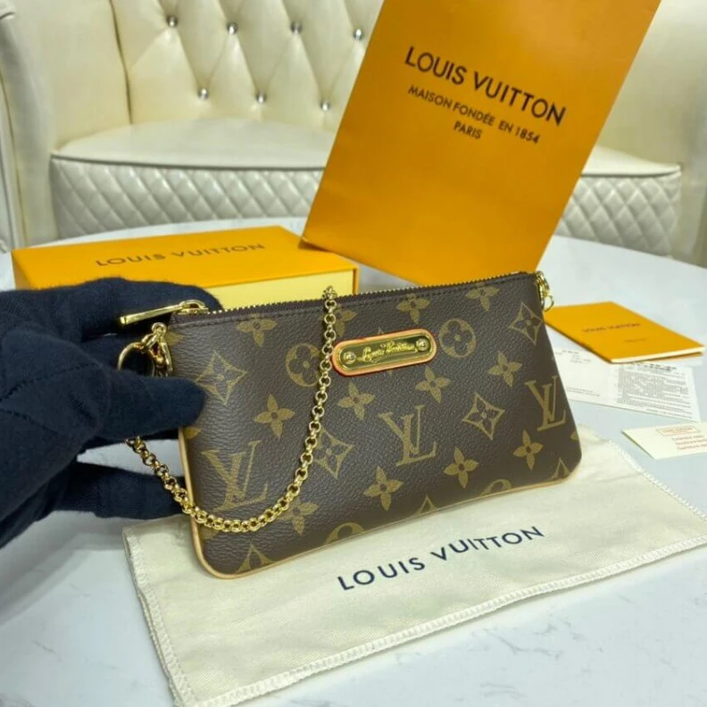 Mythick.ru Metalic M LV Monogram Pochette Milla MM
