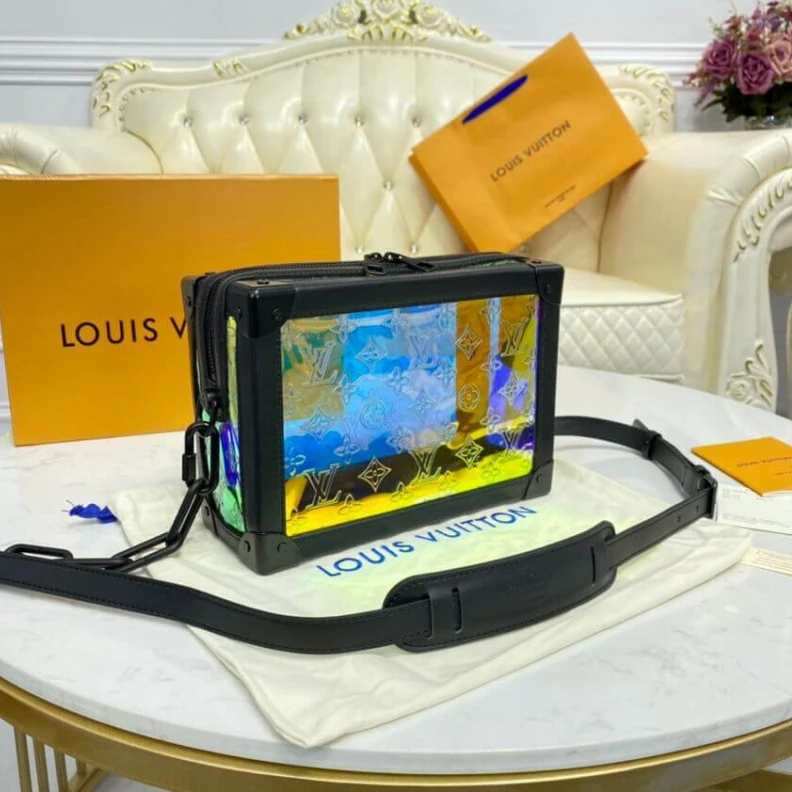 Mythick Zip closu Louis Vuitton Monogram Prism Plastic Soft Trunk