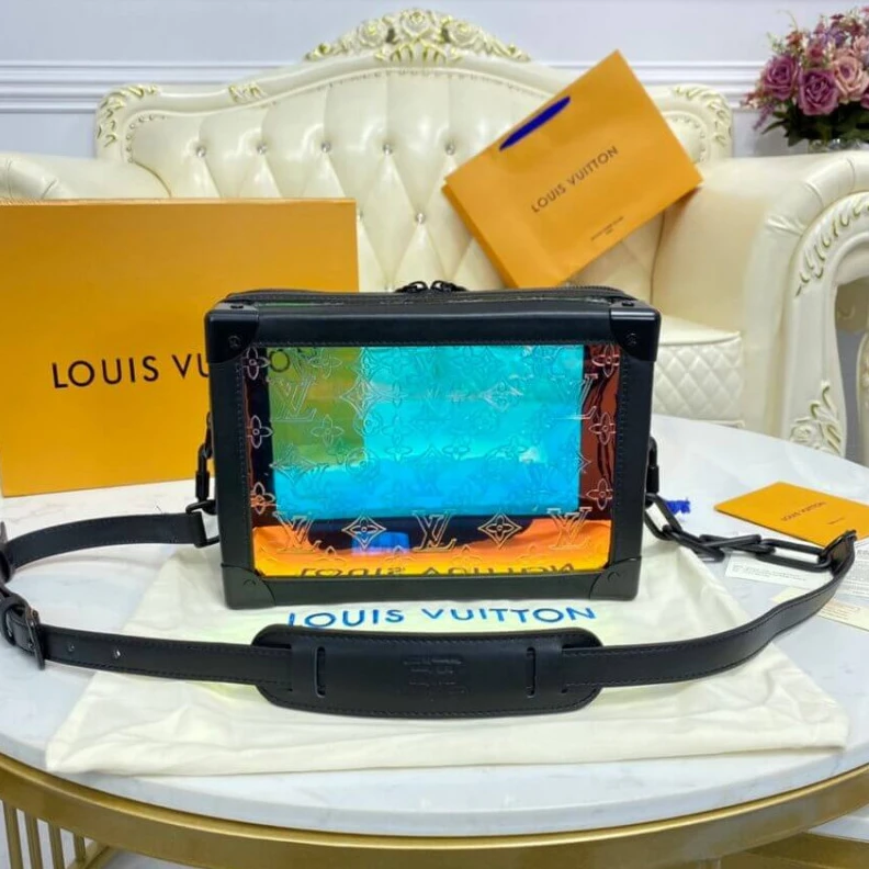 Mythick Zip closu Louis Vuitton Monogram Prism Plastic Soft Trunk