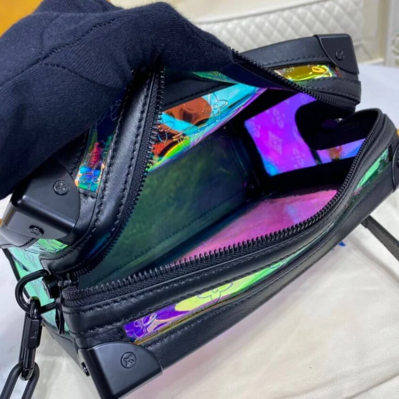 Mythick Zip closu Louis Vuitton Monogram Prism Plastic Soft Trunk