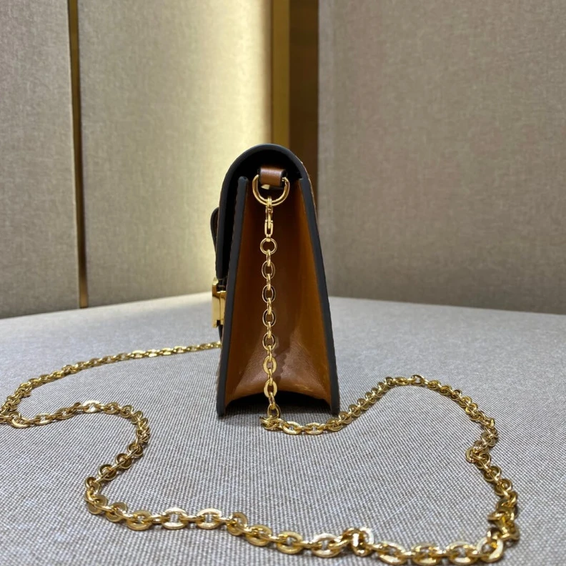 Mythick Combining LV Monogram Reverse Canvas Dauphine Chain Wallet