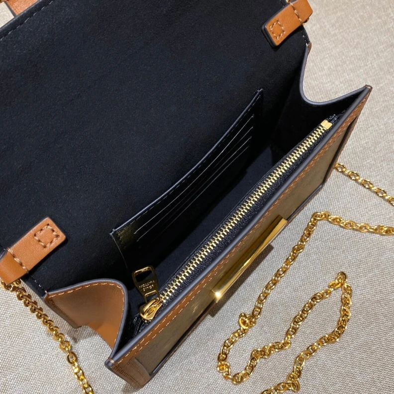 Mythick Combining LV Monogram Reverse Canvas Dauphine Chain Wallet