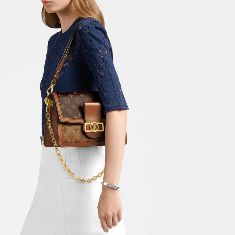 Mythick Inside ba LV Monogram Reverse Canvas Dauphine MM