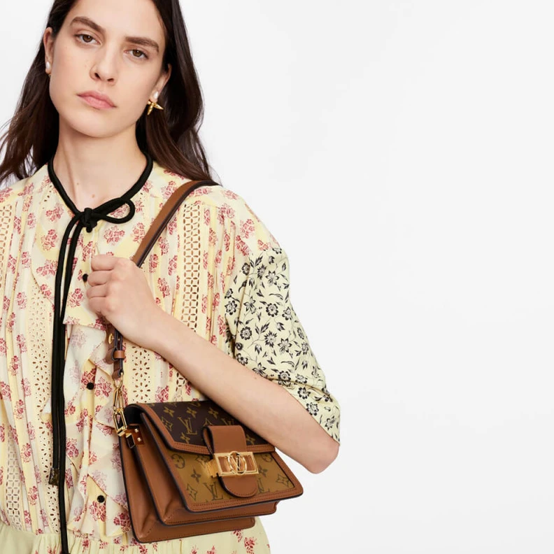 Louis vuitton locations Inside ba LV Monogram Reverse Canvas Mini Dauphine