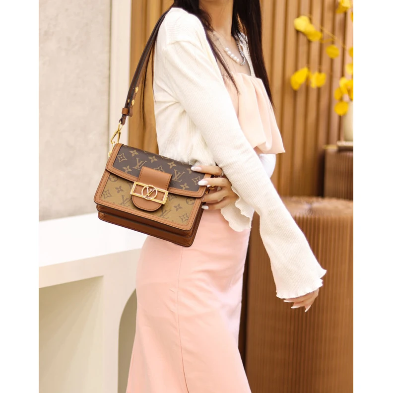 Louis vuitton locations Inside ba LV Monogram Reverse Canvas Mini Dauphine