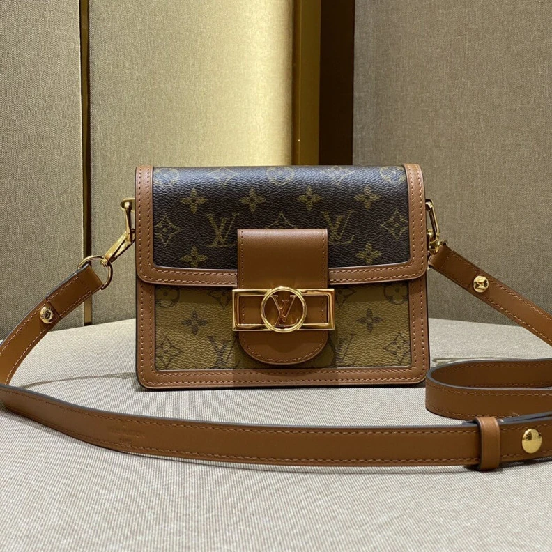 Louis vuitton locations Inside ba LV Monogram Reverse Canvas Mini Dauphine