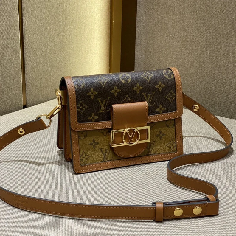 Louis vuitton locations Inside ba LV Monogram Reverse Canvas Mini Dauphine
