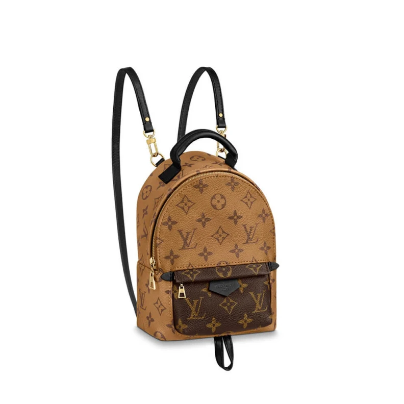 Soft cowh LV Monogram Reverse Canvas Mini Palm Springs Backpack