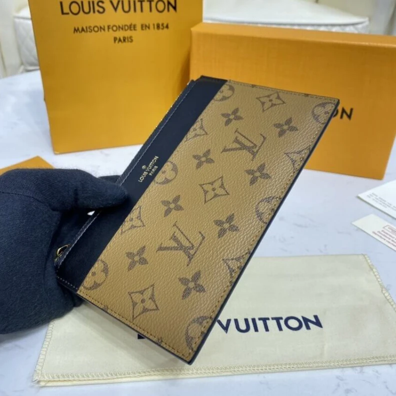 Top lv Inside co Louis Vuitton Monogram Reverse Slim Purse
