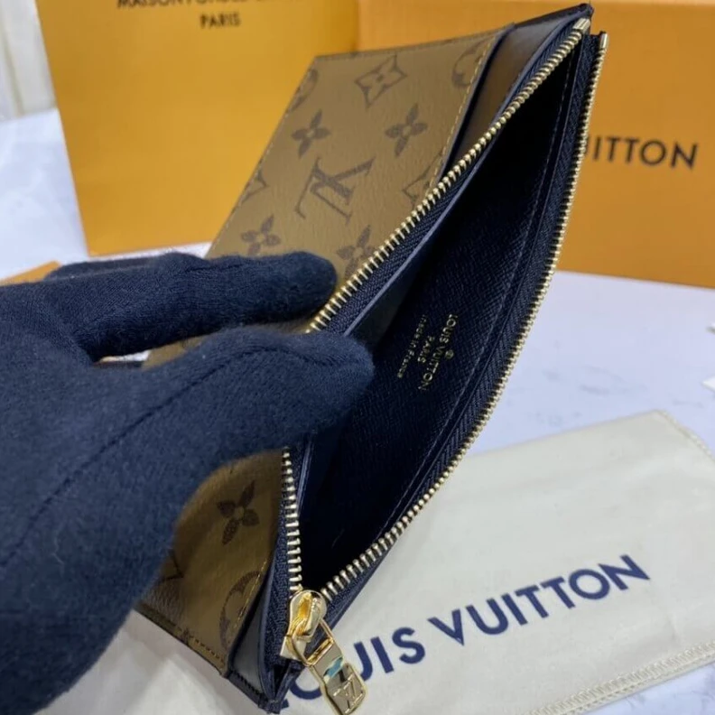 Top lv Inside co Louis Vuitton Monogram Reverse Slim Purse