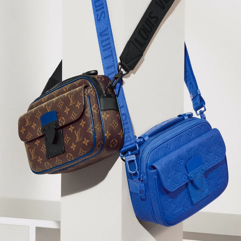 Mythick.ru Handle: S Louis Vuitton Monogram S Lock Messenger Bag Blue