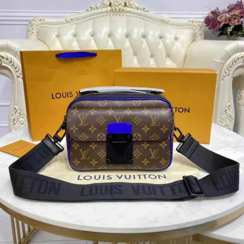 Mythick.ru Handle: S Louis Vuitton Monogram S Lock Messenger Bag Blue