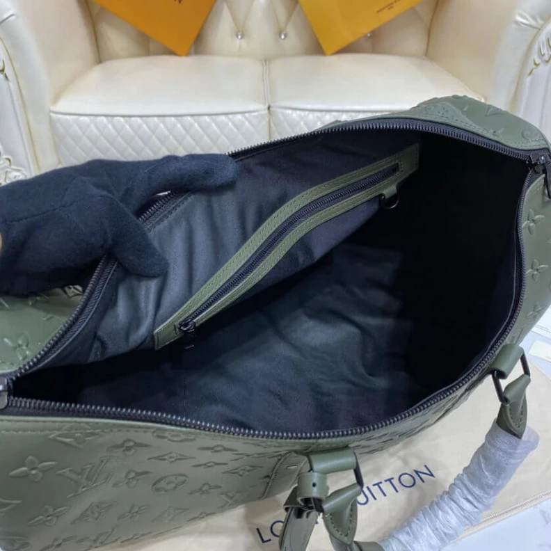 Mythick.ru 50 x 29 x Louis Vuitton Monogram Seal Keepall Bandoulière 50 Green