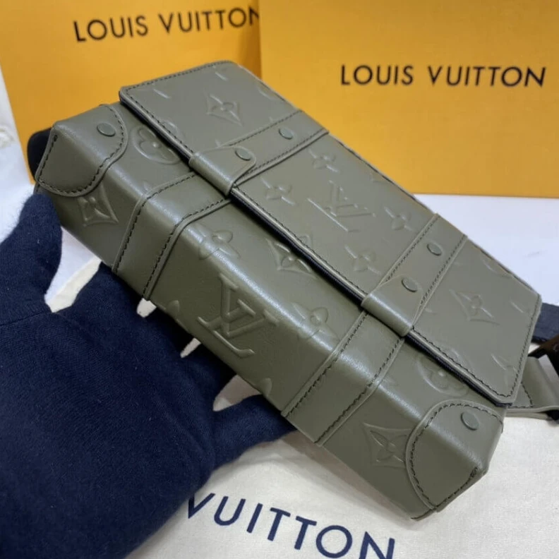 Lv belts replica Toneonton Louis Vuitton Monogram Seal Trunk Slingbag Green