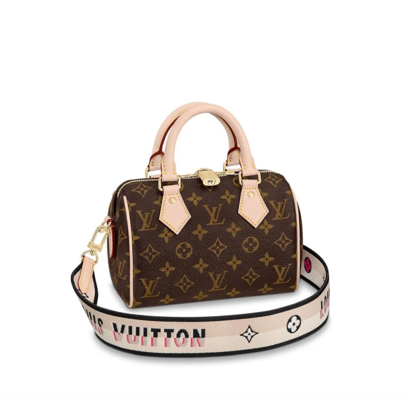 Textile l Louis Vuitton Monogram Speedy Bandouliere 20 Black