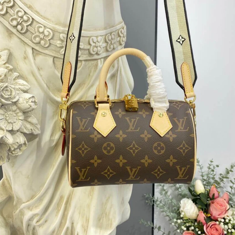 Louis vuitton locations Textile l Louis Vuitton Monogram Speedy Bandouliere 20 Black