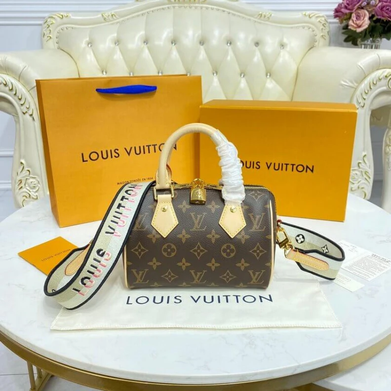 Louis vuitton locations Textile l Louis Vuitton Monogram Speedy Bandouliere 20 Black