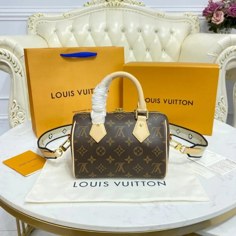 Louis vuitton locations Textile l Louis Vuitton Monogram Speedy Bandouliere 20 Black