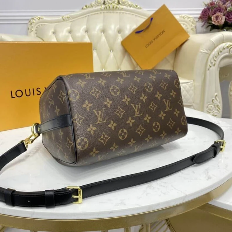 Louis vuitton locations Strap dro Louis Vuitton Monogram Speedy Bandouliere 25 Black