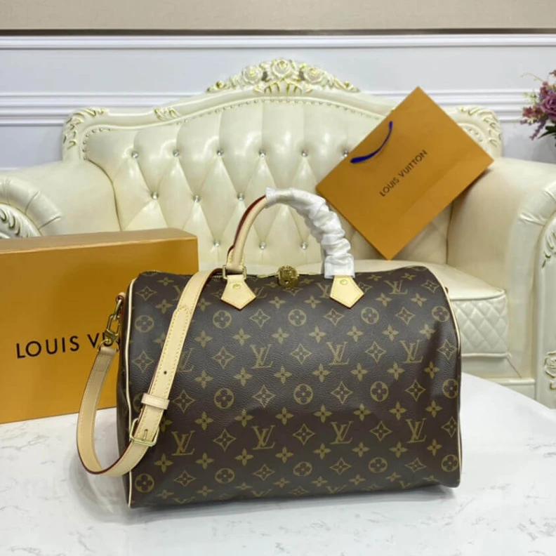 Replica bag Textile l Louis Vuitton Monogram Speedy Bandouliere 35