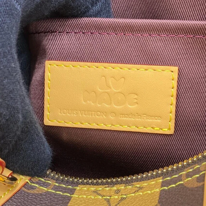 Mythick Cowhidele Louis Vuitton Monogram Stripes Brown City Keepall