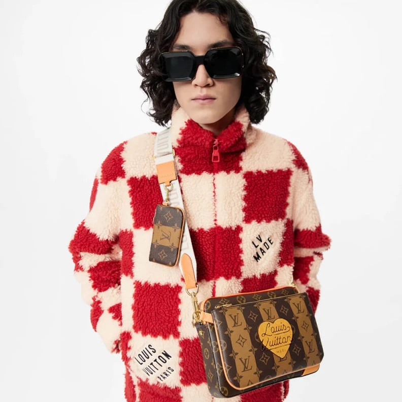 Mythick.ru ® Louis Vuitton Monogram Stripes Brown Trio Messenger