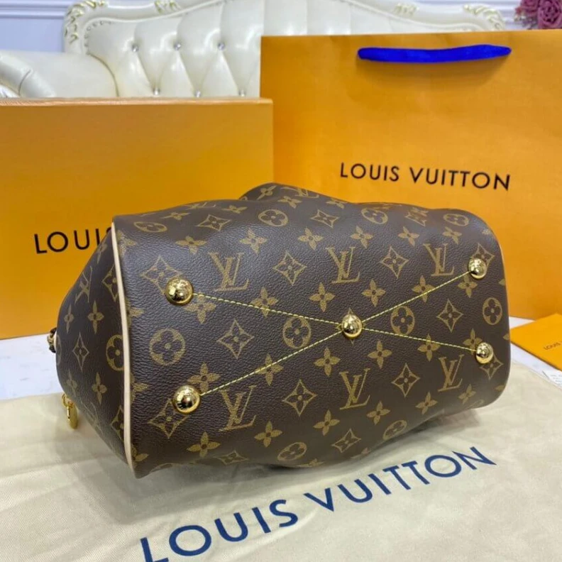 Replica bags Goldtone Louis Vuitton Monogram Tivoli PM
