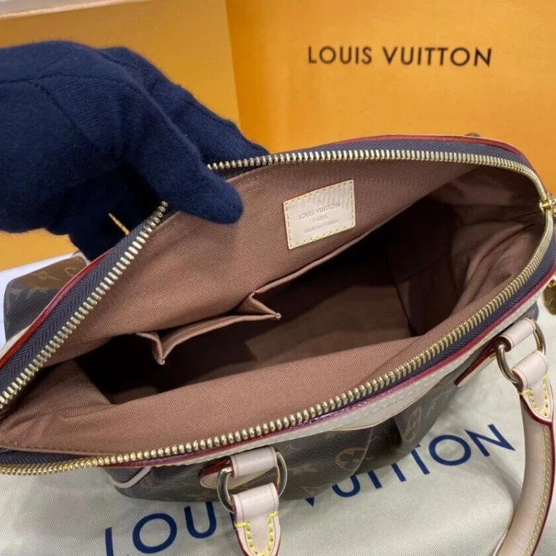 Replica bags Goldtone Louis Vuitton Monogram Tivoli PM