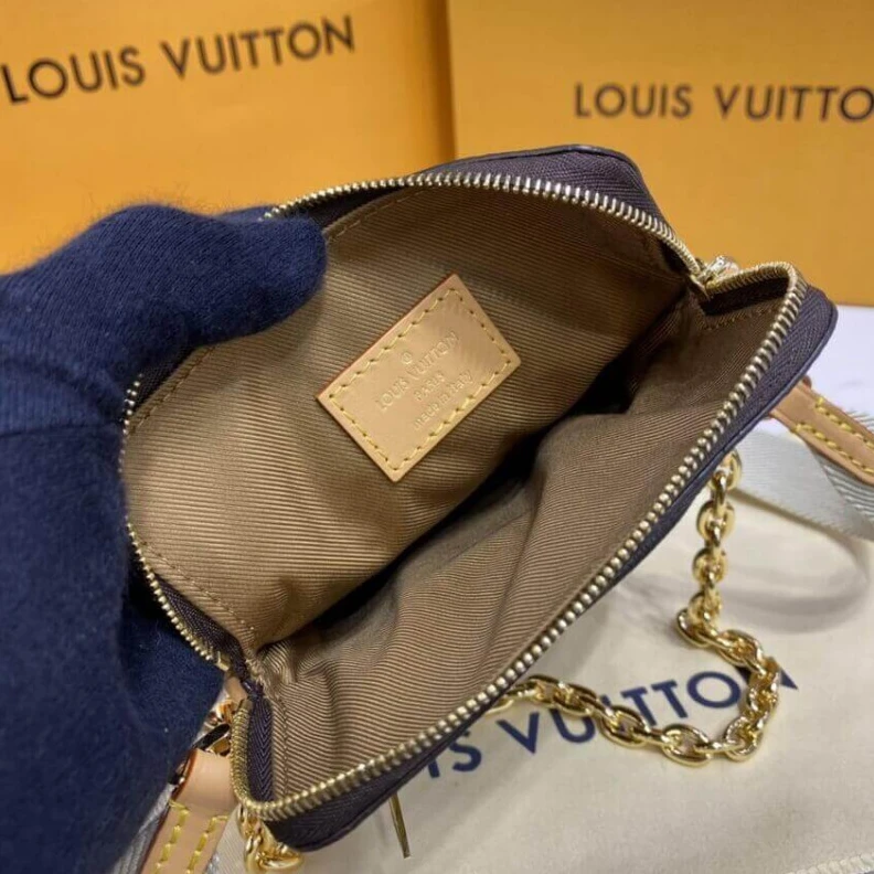 Replica bags Chain: Re Louis Vuitton Monogram Utility Phone Sleeve M80746