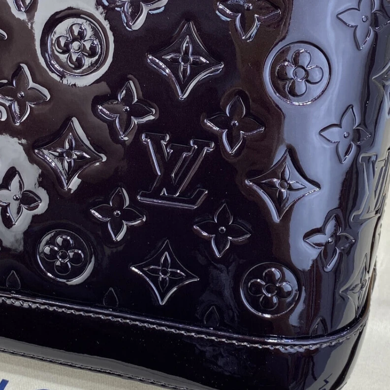 Top lv Out of all Louis Vuitton Monogram Vernis Leather Alma PM Burgundy