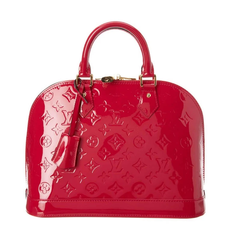 Out of all LV Monogram Vernis Leather Alma PM Red