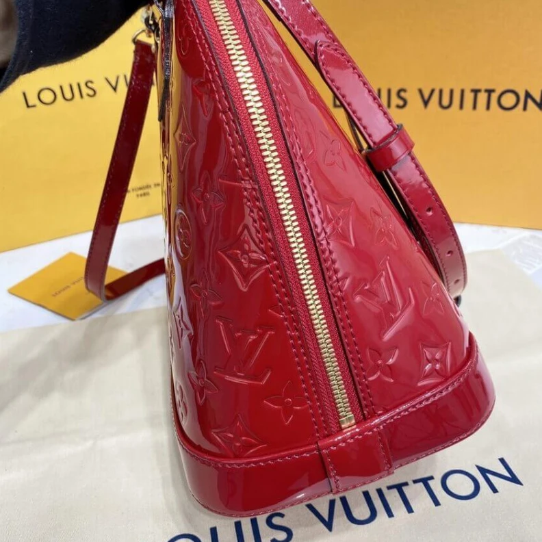 Replica bags Out of all LV Monogram Vernis Leather Alma PM Red