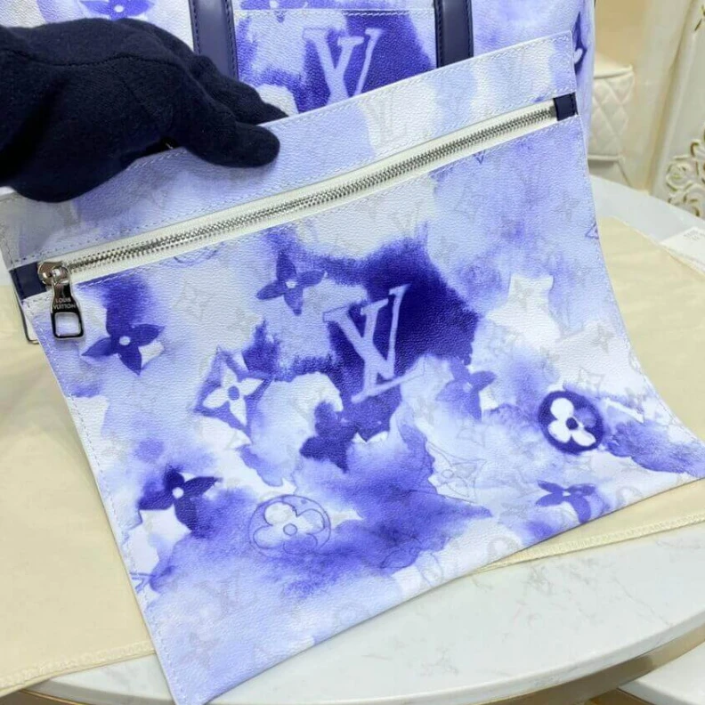 Replica bags lv Flat remo Louis Vuitton Monogram Watercolor Blue New Tote GM