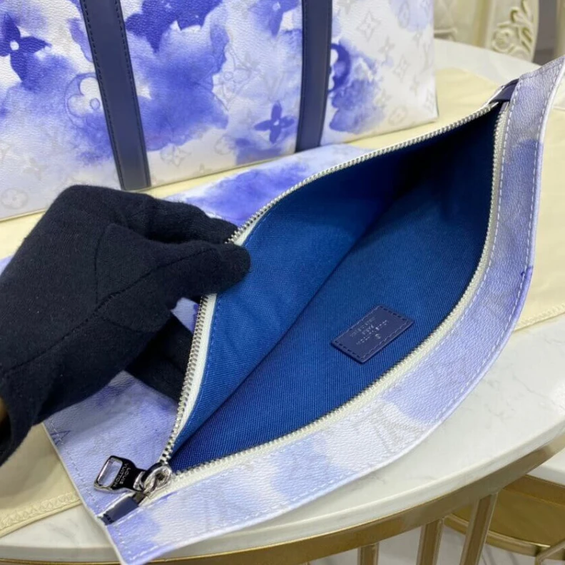 Replica bags lv Flat remo Louis Vuitton Monogram Watercolor Blue New Tote GM