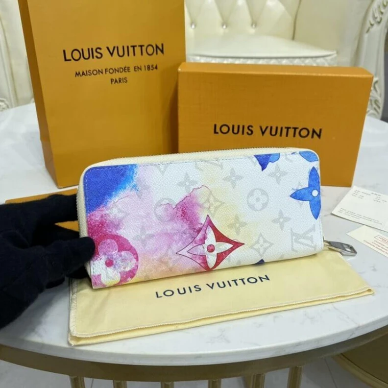Mythick.ru 2 busines Louis Vuitton Monogram Watercolor Multico Canvas Zippy Wallet Vertical