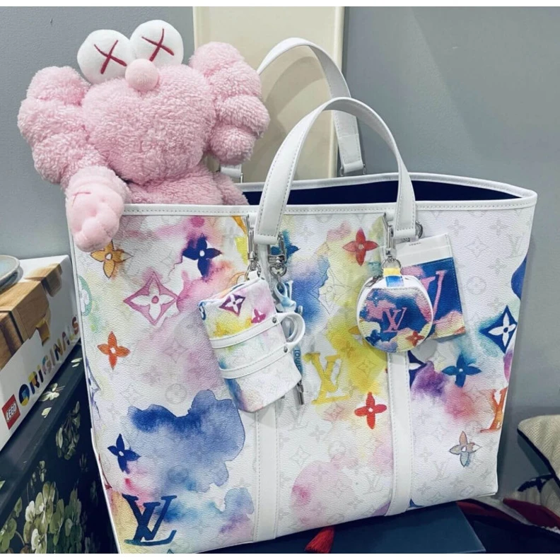 Mythick ru Flat remo Louis Vuitton Monogram Watercolor Multico New Tote GM