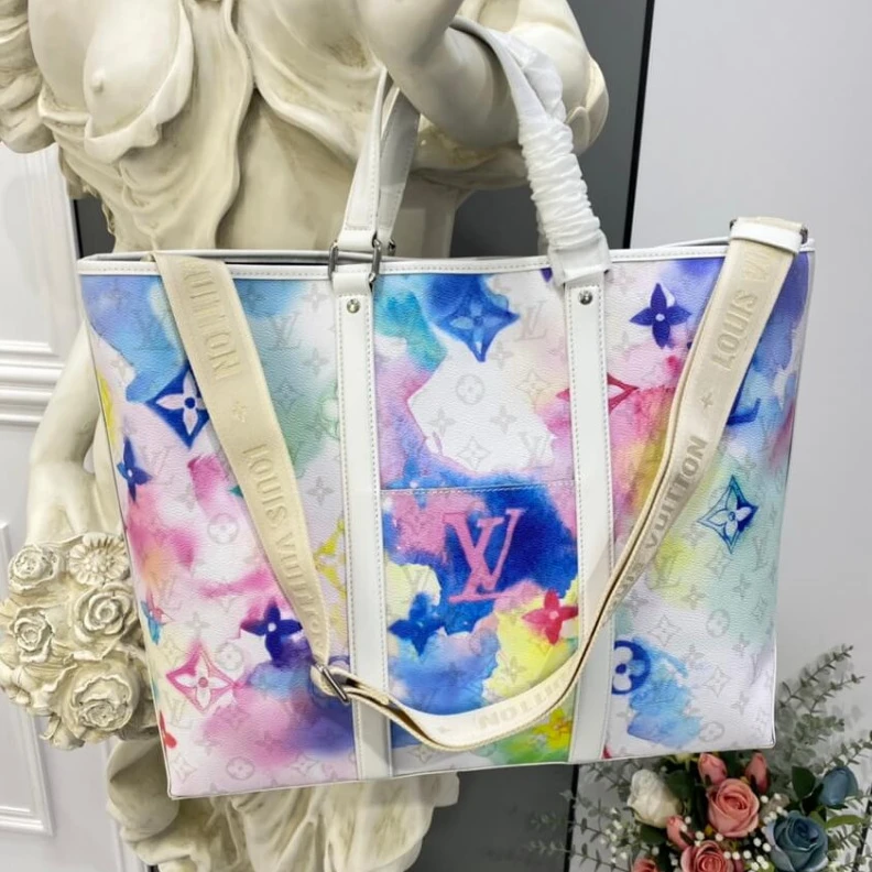 Mythick ru Flat remo Louis Vuitton Monogram Watercolor Multico New Tote GM