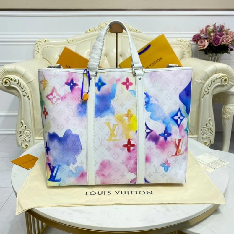 Mythick ru Flat remo Louis Vuitton Monogram Watercolor Multico New Tote GM