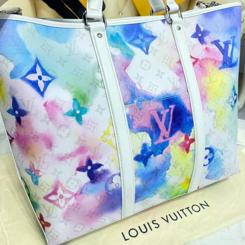 Mythick ru Flat remo Louis Vuitton Monogram Watercolor Multico New Tote GM