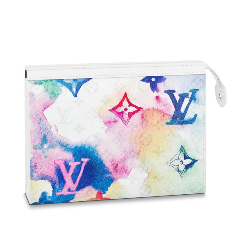 Zip closu Louis Vuitton Monogram Watercolor Pochette Voyage MM