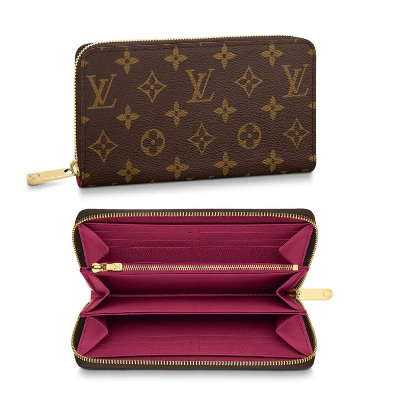 Grained c Louis Vuitton Monogram Zippy Wallet Fuchsia