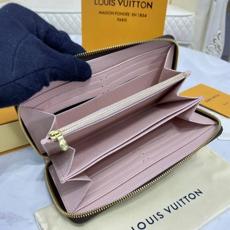 Mythick.ru 19.5 x 10 Louis Vuitton Monogram Zippy Wallet Pink