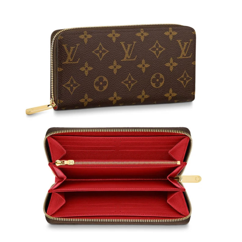 12 card s Louis Vuitton Monogram Zippy Wallet Red