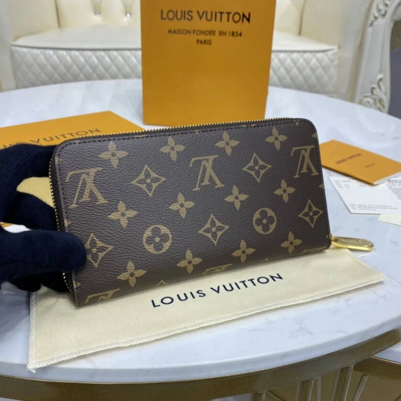 Replica bags lv 12 card s Louis Vuitton Monogram Zippy Wallet Red