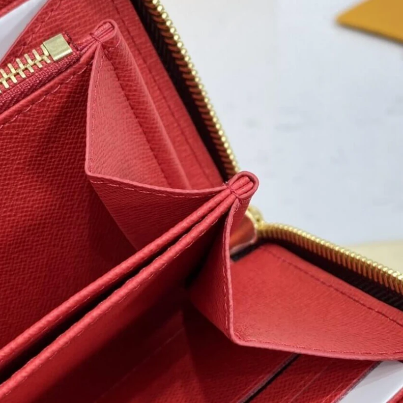Replica bags lv 12 card s Louis Vuitton Monogram Zippy Wallet Red