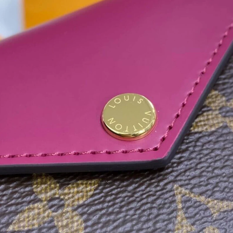 Lv belts replica 1 flat ba Louis Vuitton Monogram Zoe Wallet Fuchsia