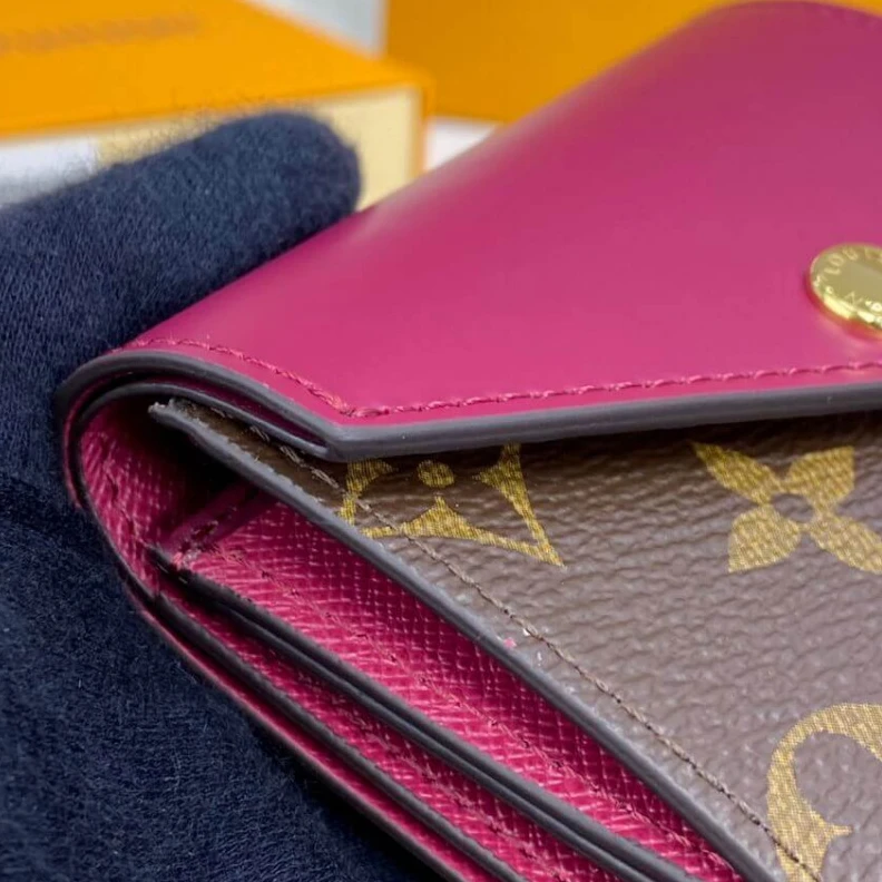 Lv belts replica 1 flat ba Louis Vuitton Monogram Zoe Wallet Fuchsia