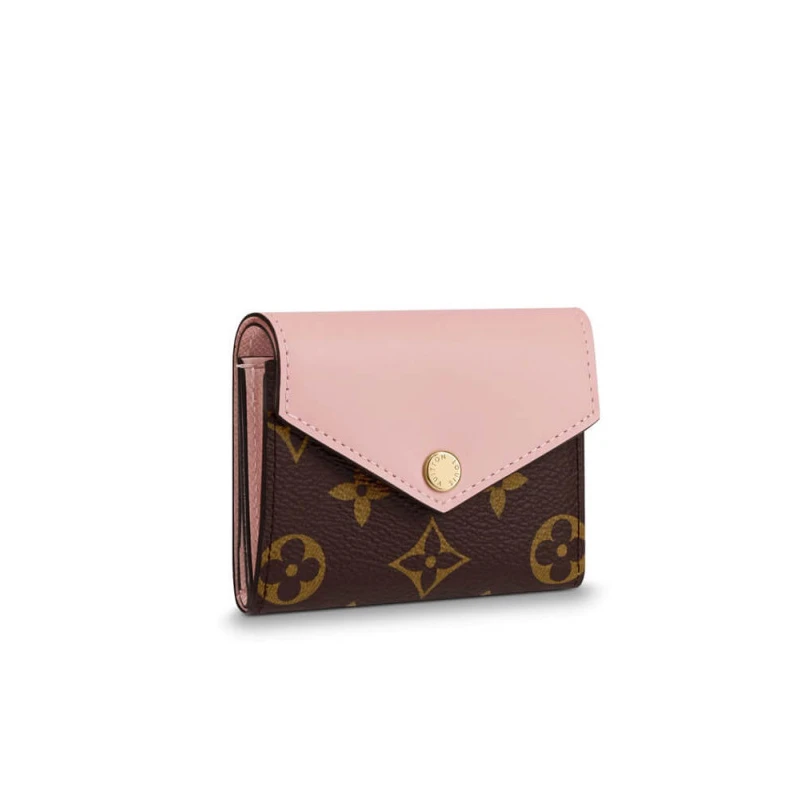 Pressstud Louis Vuitton Monogram Zoe Wallet Pink